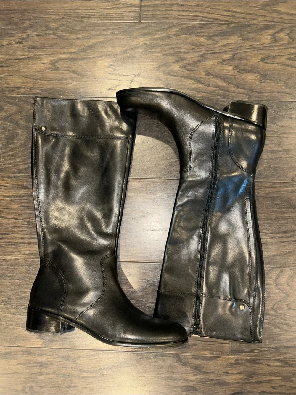Corso Como Black Leather Ankle Boot with Branded Sole Detail